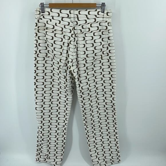 Reformation Jeans mod retro frequency print straight leg loose fit hi rise jeans - Picture 6 of 6